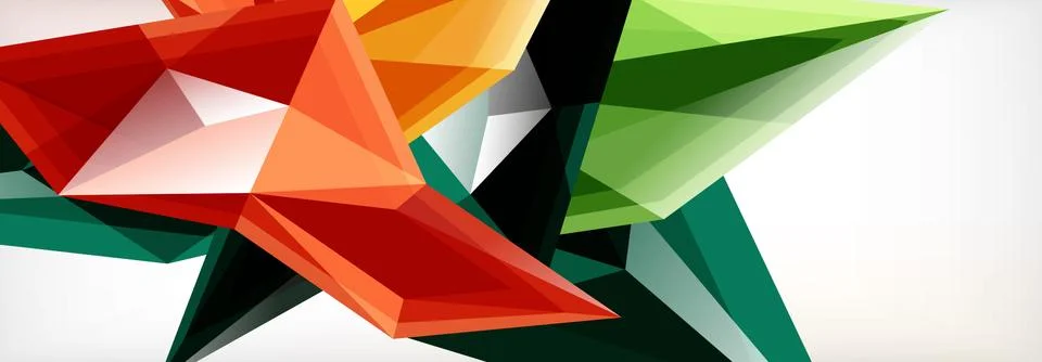Vector 3d triangles and pyramids abstract background for business or technology Stock Illustration
