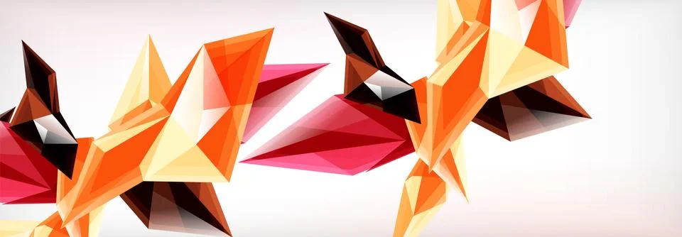 Vector 3d triangles and pyramids abstract background for business or technology Stock Illustration