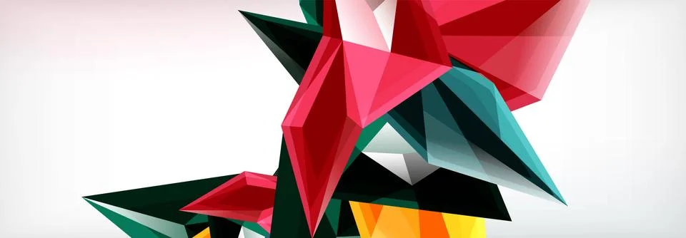 Vector 3d triangles and pyramids abstract background for business or technology Stockillustratie