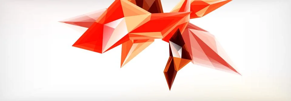 Vector 3d triangles and pyramids abstract background for business or technology Stock Illustration