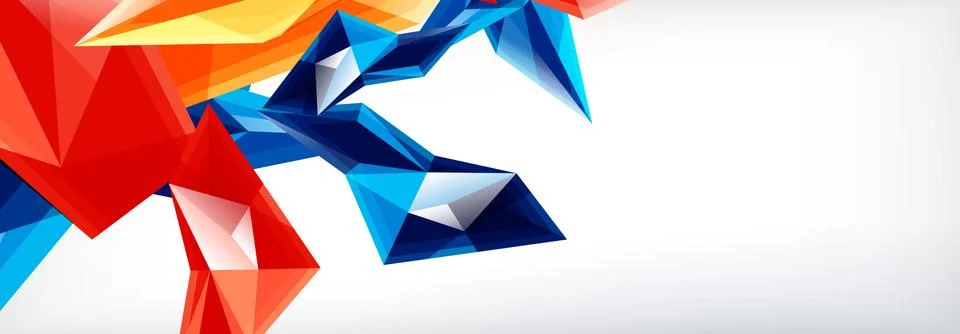 Vector 3d triangles and pyramids abstract background for business or technology Stockillustratie