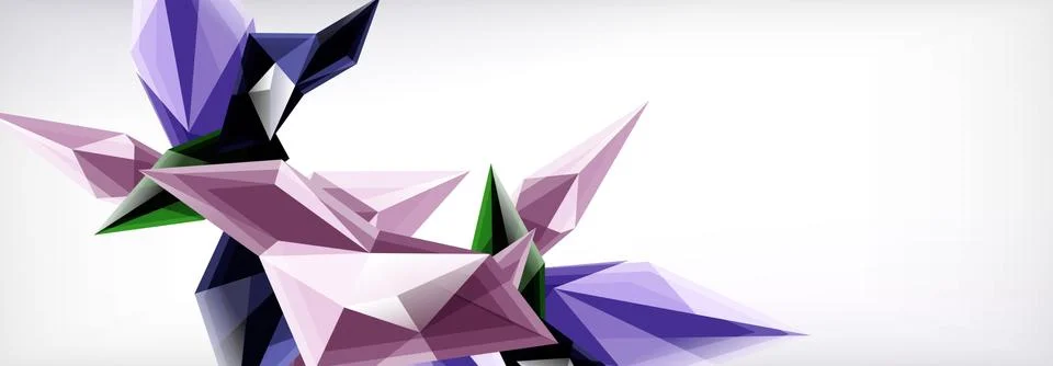 Vector 3d triangles and pyramids abstract background for business or technology Stock Illustration