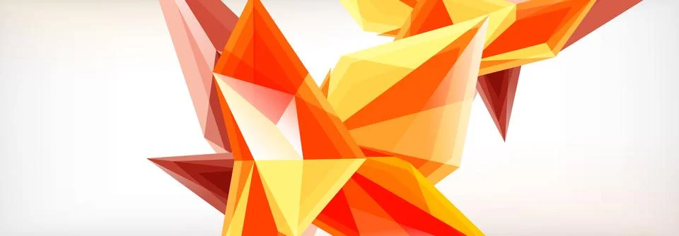 Vector 3d triangles and pyramids abstract background for business or technology Illustrazione stock