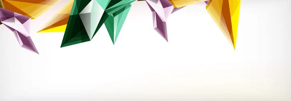 Vector 3d triangles and pyramids abstract background for business or technology Stock Illustration