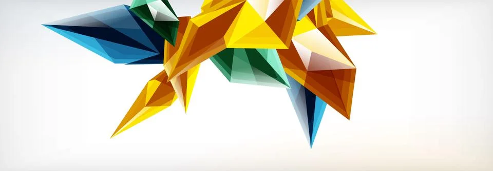 Vector 3d triangles and pyramids abstract background for business or technology イラスト素材