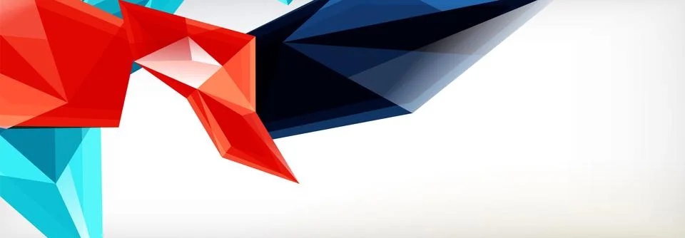 Vector 3d triangles and pyramids abstract background for business or technology Stock Illustration