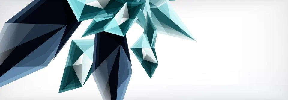 Vector 3d triangles and pyramids abstract background for business or technology Illustrazione stock