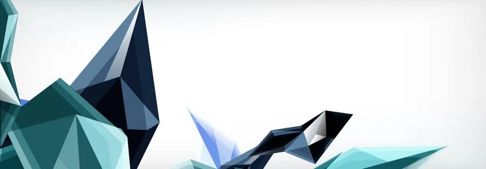 Vector 3d triangles and pyramids abstract background for business or technology Stock Illustration