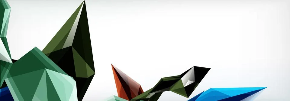 Vector 3d triangles and pyramids abstract background for business or technology Illustrazione stock