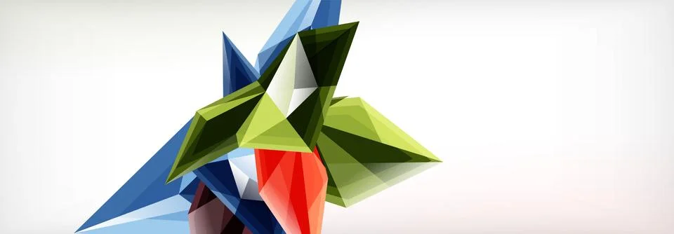Vector 3d triangles and pyramids abstract background for business or technology Stockillustratie