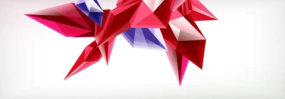 Vector 3d triangles and pyramids abstract background for business or technology Stock Illustration