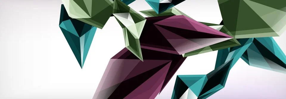 Vector 3d triangles and pyramids abstract background for business or technology イラスト素材