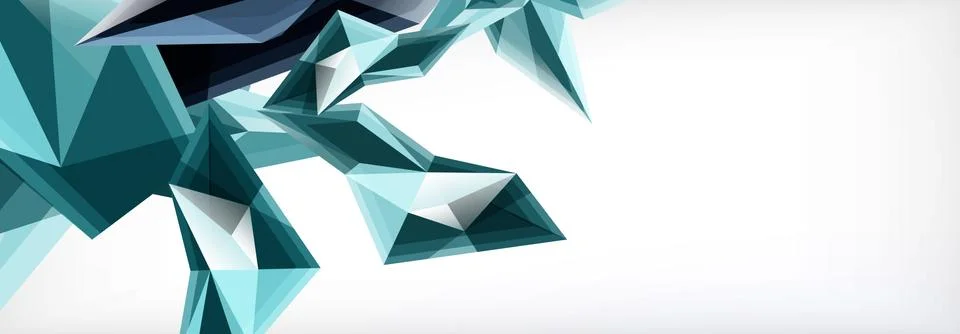 Vector 3d triangles and pyramids abstract background for business or technology Stockillustratie