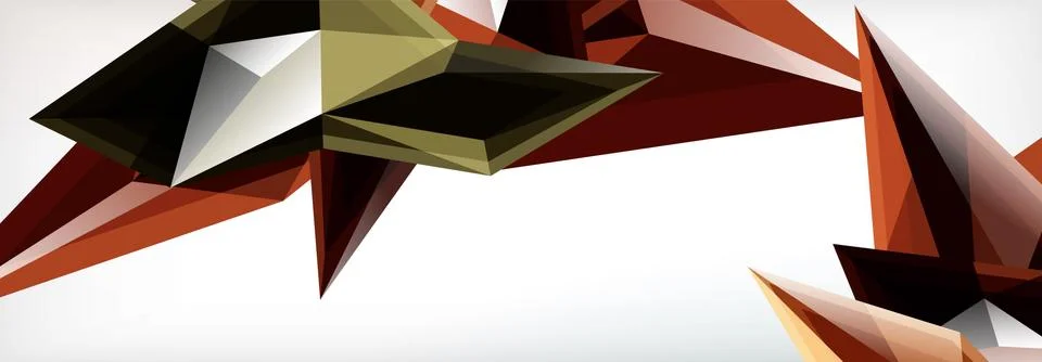 Vector 3d triangles and pyramids abstract background for business or technology Stock Illustration