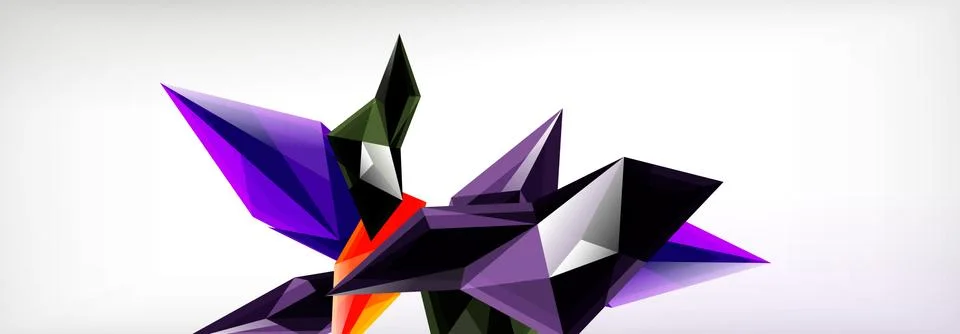 Vector 3d triangles and pyramids abstract background for business or technology Stock Illustration