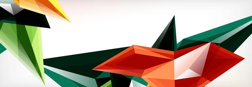 Vector 3d triangles and pyramids abstract background for business or technology Stock Illustration