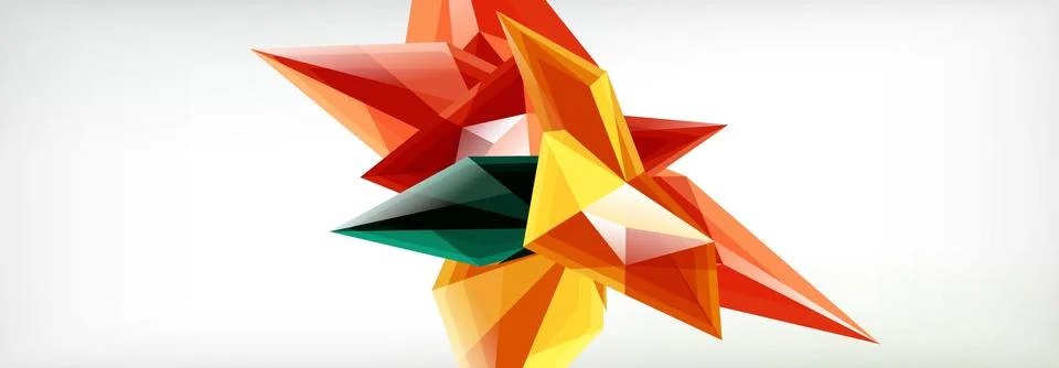 Vector 3d triangles and pyramids abstract background for business or technology Stockillustratie