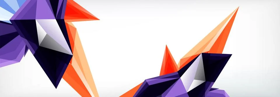 Vector 3d triangles and pyramids abstract background for business or technology イラスト素材