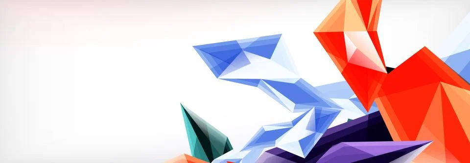Vector 3d triangles and pyramids abstract background for business or technology Stockillustratie