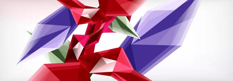Vector 3d triangles and pyramids abstract background for business or technology Illustrazione stock
