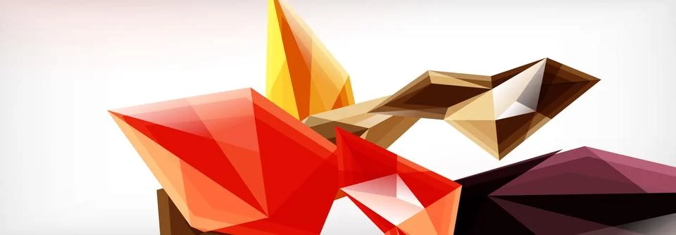 Vector 3d triangles and pyramids abstract background for business or technology Stock Illustration