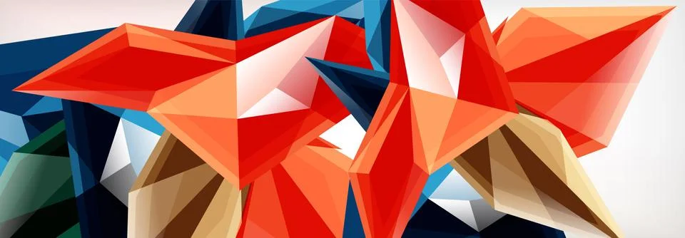 Vector 3d triangles and pyramids abstract background for business or technology イラスト素材