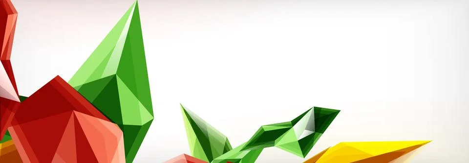 Vector 3d triangles and pyramids abstract background for business or technology Illustrazione stock