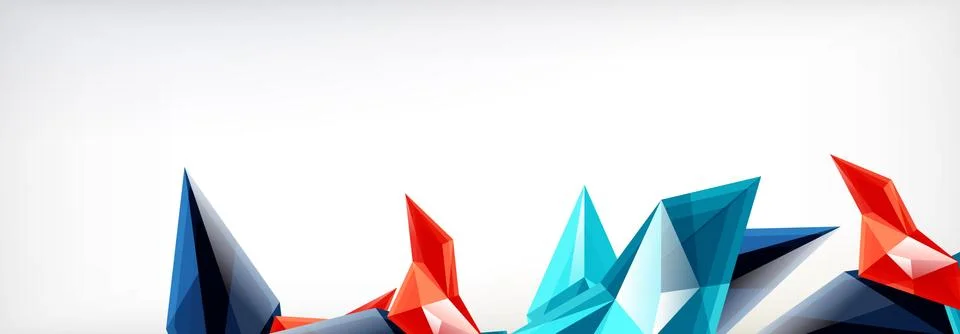 Vector 3d triangles and pyramids abstract background for business or technology Stockillustratie