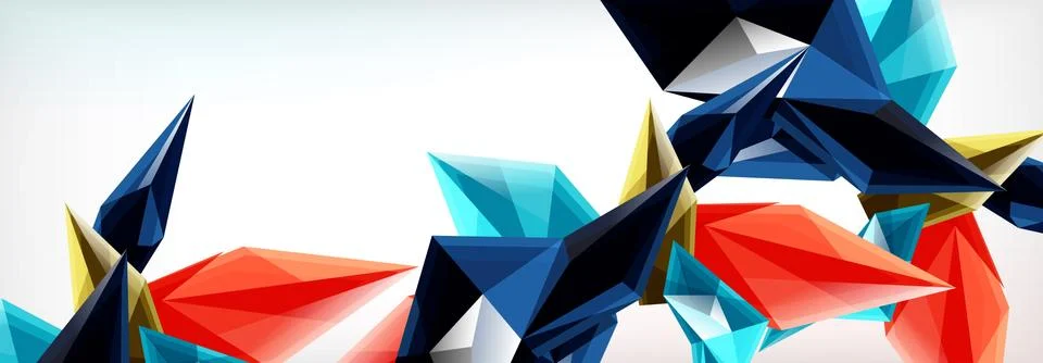 Vector 3d triangles and pyramids abstract background for business or technology イラスト素材