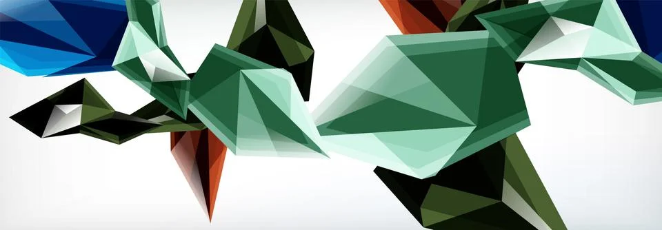 Vector 3d triangles and pyramids abstract background for business or technology 스톡 일러스트