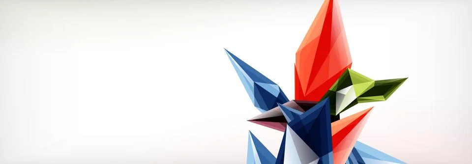 Vector 3d triangles and pyramids abstract background for business or technology Stockillustratie