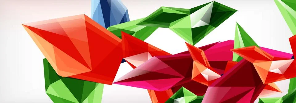 Vector 3d triangles and pyramids abstract background for business or technology Stockillustratie