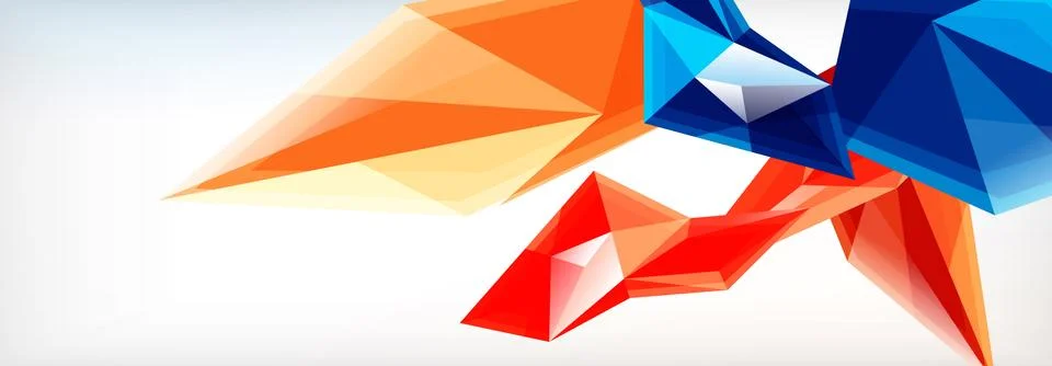 Vector 3d triangles and pyramids abstract background for business or technology Illustrazione stock
