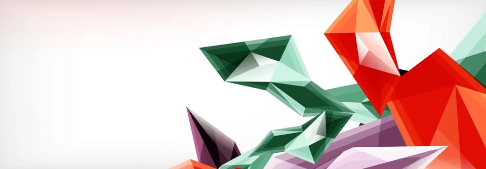 Vector 3d triangles and pyramids abstract background for business or technology Illustrazione stock