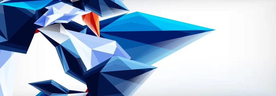 Vector 3d triangles and pyramids abstract background for business or technology Stock Illustration