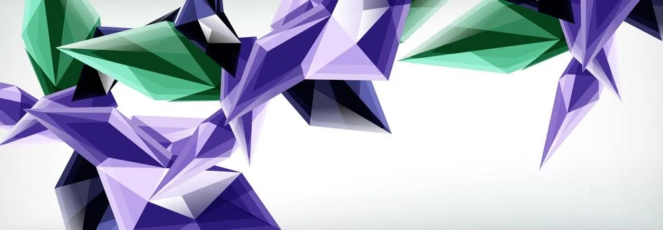 Vector 3d triangles and pyramids abstract background for business or technology Stock Illustration