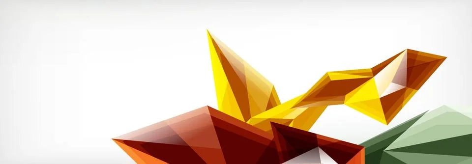 Vector 3d triangles and pyramids abstract background for business or technology Stock Illustration