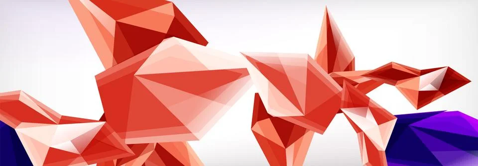 Vector 3d triangles and pyramids abstract background for business or technology Illustrazione stock