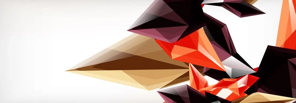 Vector 3d triangles and pyramids abstract background for business or technology Stock Illustration