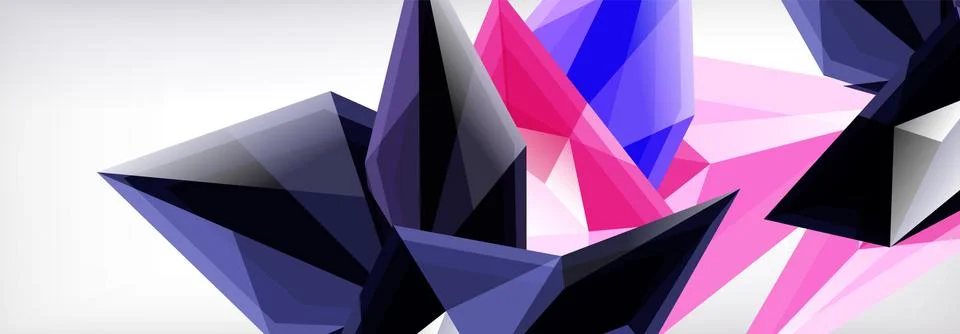 Vector 3d triangles and pyramids abstract background for business or technology イラスト素材