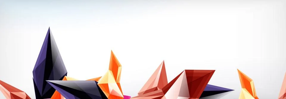 Vector 3d triangles and pyramids abstract background for business or technology Stockillustratie
