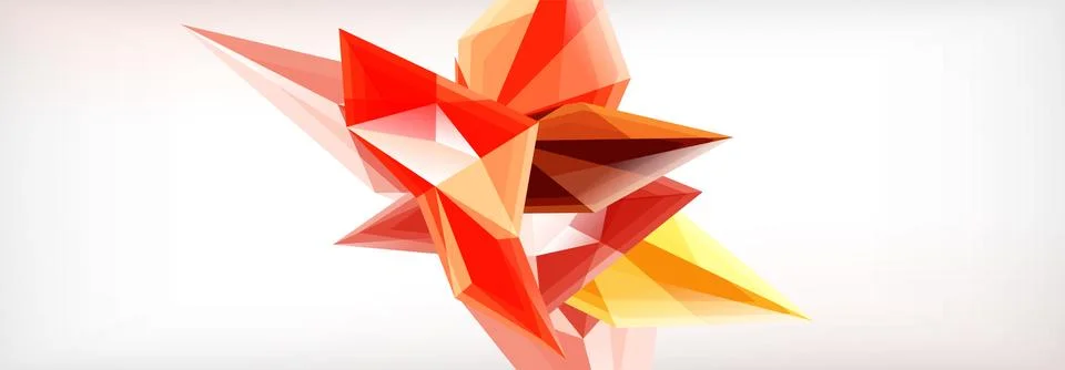 Vector 3d triangles and pyramids abstract background for business or technology Stock Illustration