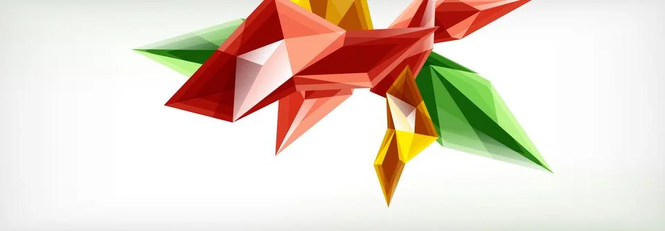 Vector 3d triangles and pyramids abstract background for business or technology Stock Illustration
