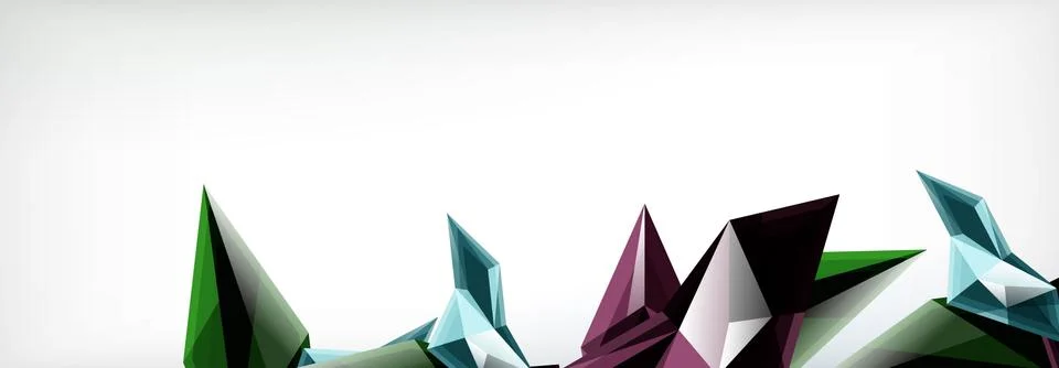 Vector 3d triangles and pyramids abstract background for business or technology Stock Illustration