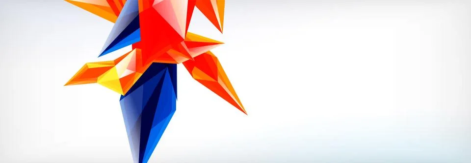 Vector 3d triangles and pyramids abstract background for business or technology Stockillustratie