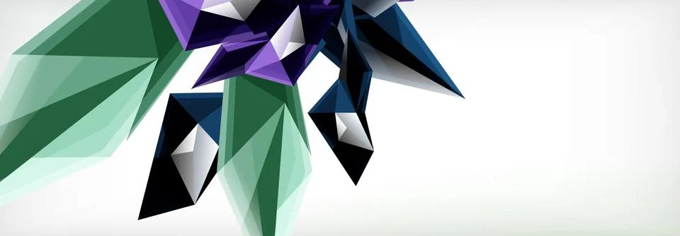 Vector 3d triangles and pyramids abstract background for business or technology Stock Illustration