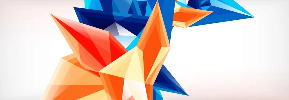 Vector 3d triangles and pyramids abstract background for business or technology イラスト素材