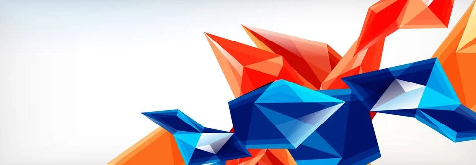 Vector 3d triangles and pyramids abstract background for business or technology Stockillustratie