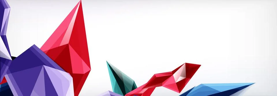 Vector 3d triangles and pyramids abstract background for business or technology Stock Illustration
