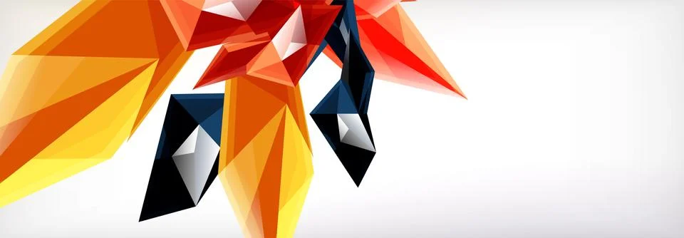 Vector 3d triangles and pyramids abstract background for business or technology Stockillustratie